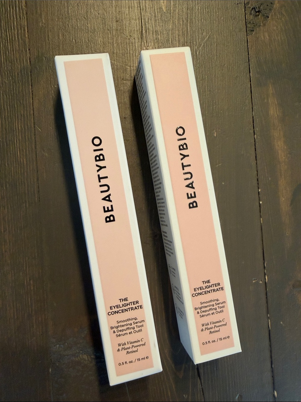 2 New In Box BeautyBio The Eyelighter Concentrate Serum & Depuffing Tools